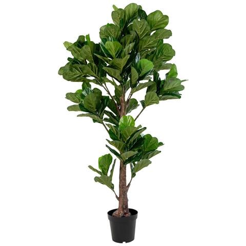 Ficus Lyrata Artificiale Fiddle Leaf Tree Verde H 190 Cm - Foto 1