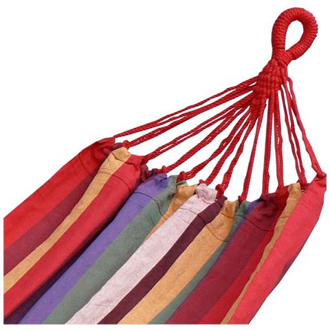 Amaca a sacco per giardino in cotone 280 g / mq con asse in legno 200x100 Cm - Foto 2