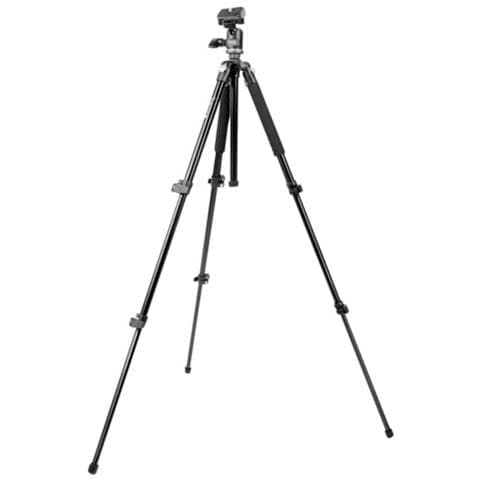 Treppiede con Testa a Sfera Altezza Max 157 cm Nero e Grigio 19870-EU - Foto 1