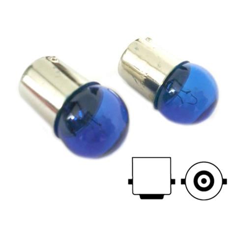 Lampada Alogena G18 BA15S R10W 12V 10W Luci Posizione Colore azzurro - Foto 1