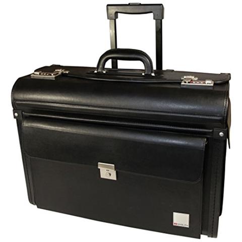 Borsa rigida per il trasporto per Computer portatile - Pilot - Rullo - Nero - Cloruro di polivinile (PVC) - Foto 1