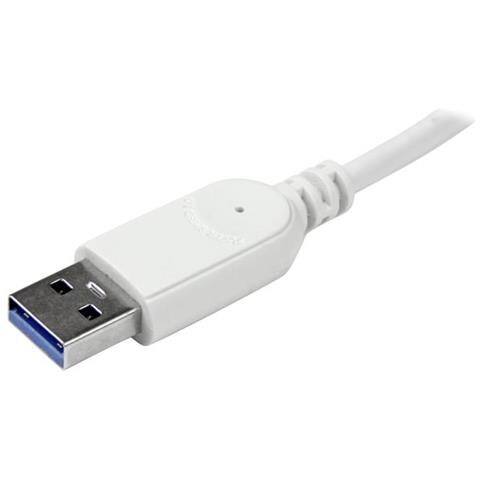Hub USB 3.0 a 3 porte con Adattatore NIC Ethernet Gigabit Gbe in alluminio con cavo integrato perfetto per MacBook - Foto 2
