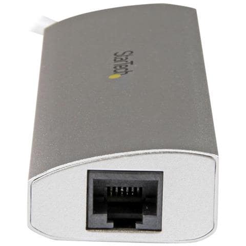 Hub USB 3.0 a 3 porte con Adattatore NIC Ethernet Gigabit Gbe in alluminio con cavo integrato perfetto per MacBook - Foto 5