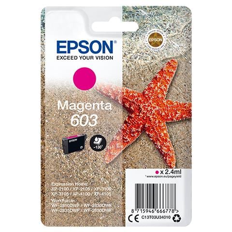 C13T03U34010 Adatto per XP2100 Inchiostro Magenta Nr. 603 2,4ml - Foto 1