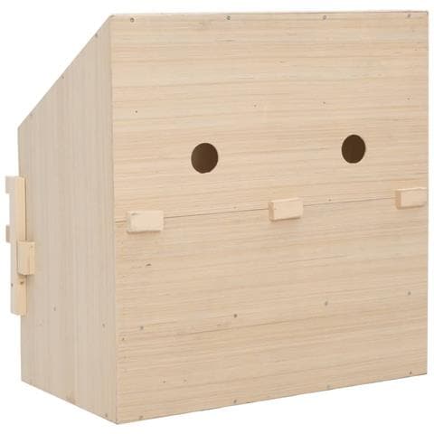 Casetta Cova per Galline 2 Scomparti 63x40x65 cm Legno di Pino - Foto 9