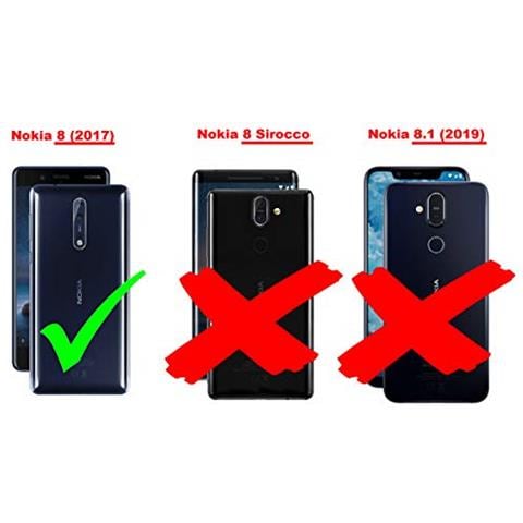 Catena Di Telefoni Cellulari Compatibile Con Nokia 8 2017 In Camouflage - Coperchio Protettivo In Silicone Con Anelli D'oro, Cinturino In Corda E Custodia Staccabile - Foto 2