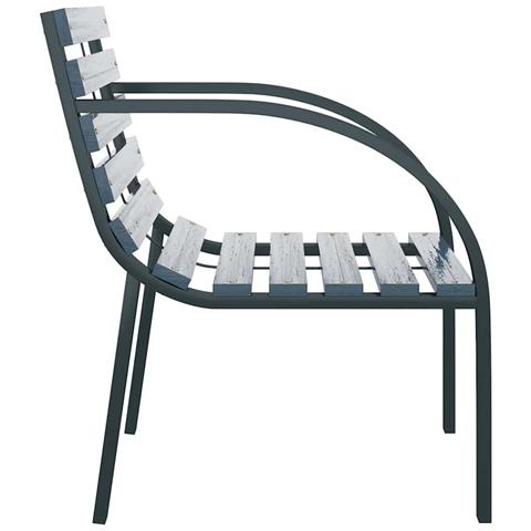 Sedie da Giardino 2 pz Grigie in Legno - Foto 2