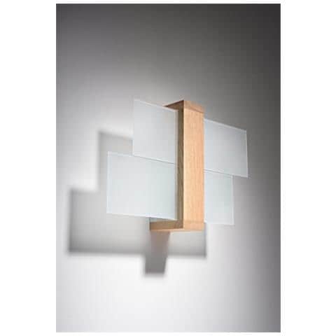 Lighting, 1 Lampada Da Parete Feniks 1, In Legno Naturale - Foto 2