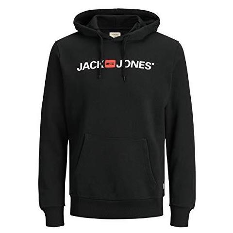 Jack Jones Uomo Jjecorp Logo Sweat Hood Noos Con Cappuccio Nero (black Dettaglio Reg Fit) X-small - Foto 1