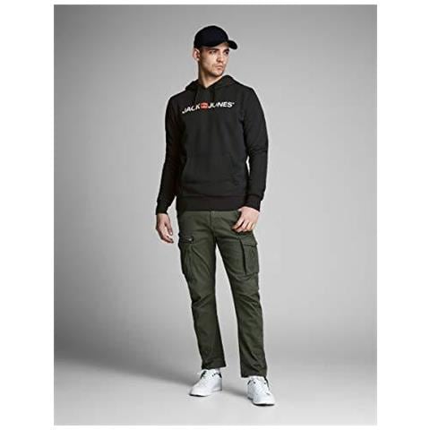 Jack Jones Uomo Jjecorp Logo Sweat Hood Noos Con Cappuccio Nero (black Dettaglio Reg Fit) X-small - Foto 2