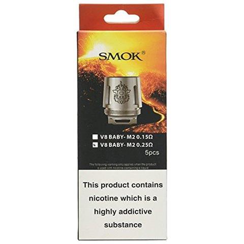 Autentica Sostituzione Smok Tfv8 V8 Bambino M2 Bobine 0.25ohm Head (5-pack) N Nicotina - Foto 1
