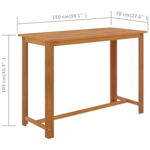 Set Bar da Giardino 9 pz Grigio - Foto 10