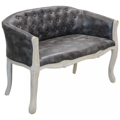 Divano Coleman In Ecopelle Vintage Grigio - Foto 1