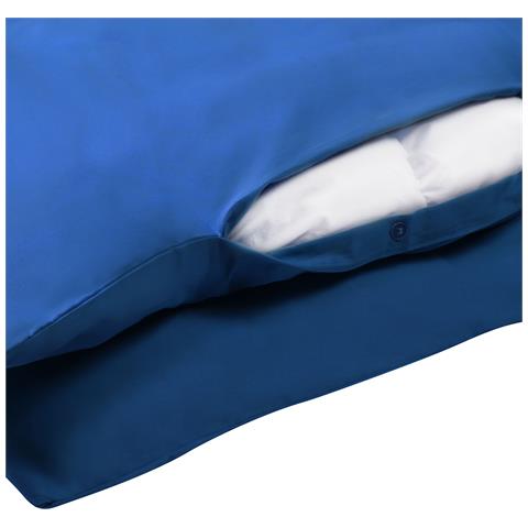 Set Copripiumino In Cotone Satinato 200 X 220 Cm Blu Harmonridge - Foto 2