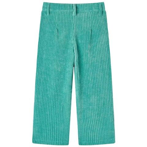Pantaloni Per Bambini In Velluto A Coste Verde Menta 140 - Foto 2