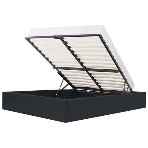Letto Per Adulti 160 X 200 Cm Con Box Contenitore - Simil Nero - Foto 1
