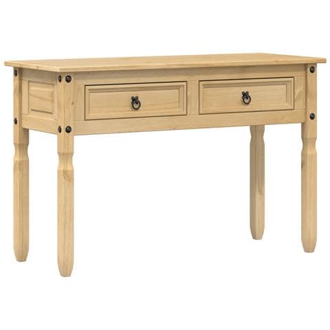 Tavolino Consolle Corona 115x46x73 Cm In Legno Massello Di Pino - Foto 2