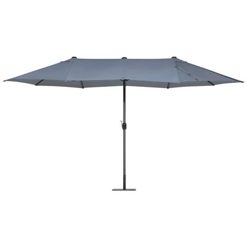 Ombrellone Doppio Da Giardino In Alluminio 460x270xh240 Cm Alu Twin Grigio - Foto 1