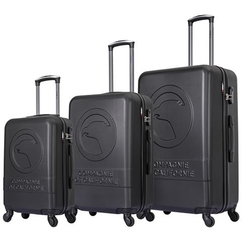 Set Di 3 Valigie Nere Con Ruote - Cc-t243 Black - Foto 1
