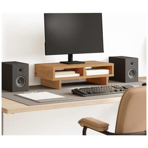 Supporto Per Monitor Rovere Artigianale 50x27x15 Cm Truciolato - Foto 1
