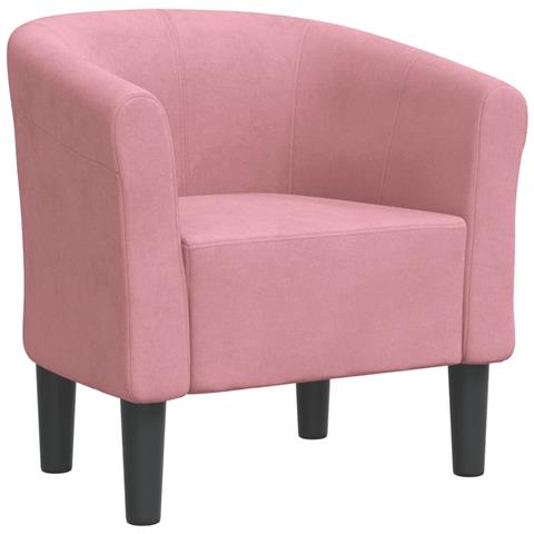 Poltrona Cabriolet Rosa In Velluto - Foto 2