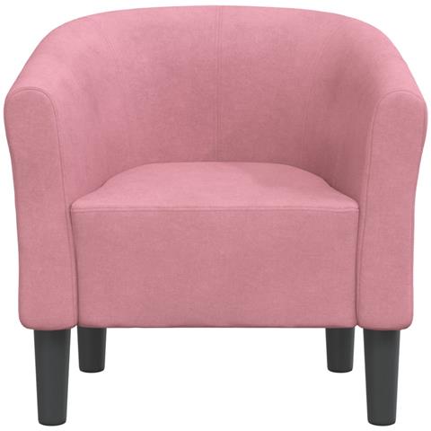 Poltrona Cabriolet Rosa In Velluto - Foto 3