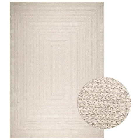 Tappeto Zizur Crema 240x340 Cm Aspetto Iuta Interni Ed Esterni - Foto 1