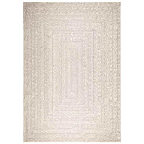 Tappeto Zizur Crema 240x340 Cm Aspetto Iuta Interni Ed Esterni - Foto 3