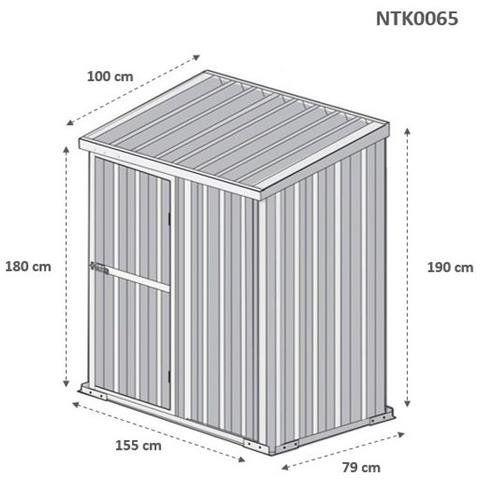 Casetta Da Giardino In Lamiera Zincata Box Acciaio 155x100cm X H 192cm - 50kg - 1,55mq - Legno - Foto 2