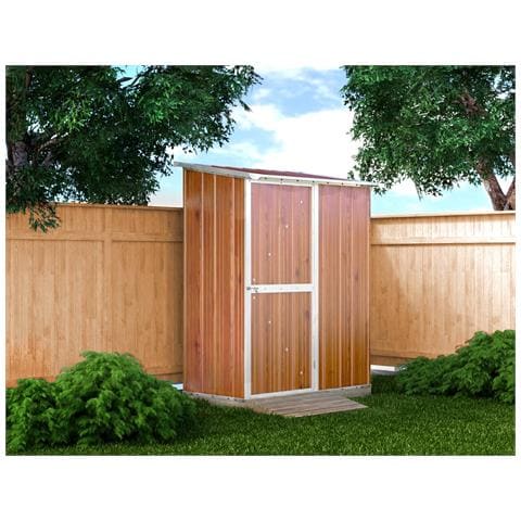 Casetta Da Giardino In Lamiera Zincata Box Acciaio 155x100cm X H 192cm - 50kg - 1,55mq - Legno - Foto 10