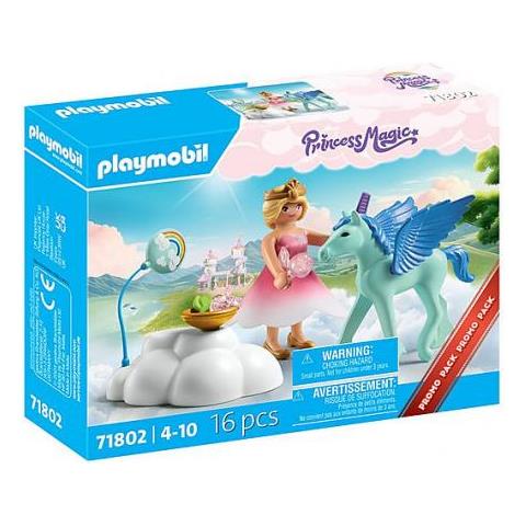 71802 Principessa E Puledro Alato Con Nuvola, Principessa Magica, 16 Pezzi, Dai 4 Anni In Su - Foto 1