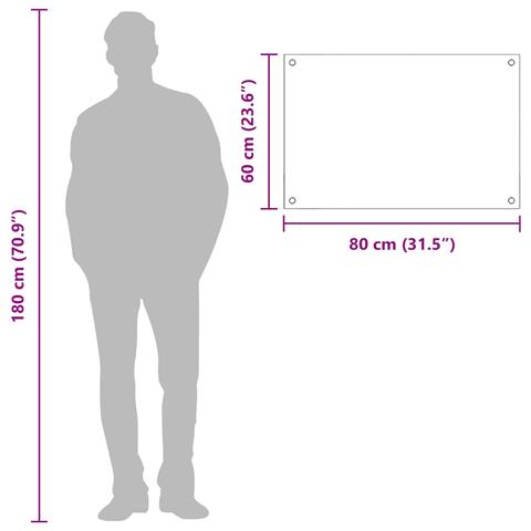 Schienale da Cucina Giallo 80x60x0,6 cm in Vetro Temperato - Foto 5