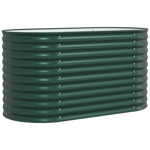 Letto da Giardino Rialzato Verde 160x80x81 cm in Acciaio Galvanizzato - Foto 1