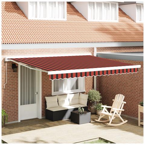 Tenda Retrattile Manuale Arancione e Marrone 350x250 cm - Foto 2