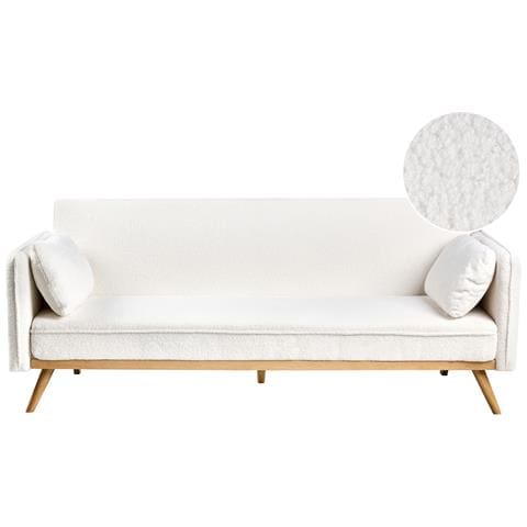 Divano Letto Asaa Bouclé Bianco Sporco - Foto 2