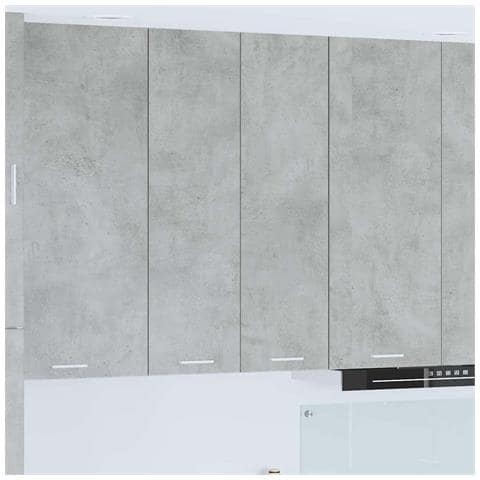 Armadio pensile con porta Riga Grigio cemento 60 x 31 x 100 cm - Foto 2