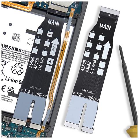 Cavo Di Collegamento Scheda Madre Per Galaxy A56 / A36 Connettore Flessibile, Nero - Foto 4