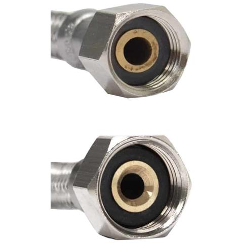 Tubo Flessibile In Acciaio Inox Dn8  3/8  X 1/2   1500mm - Ideale Per Acqua Potabile - Foto 2