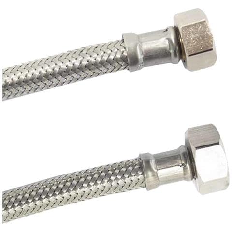 Tubo Flessibile In Acciaio Inox Dn8  3/8  X 1/2   1500mm - Ideale Per Acqua Potabile - Foto 1