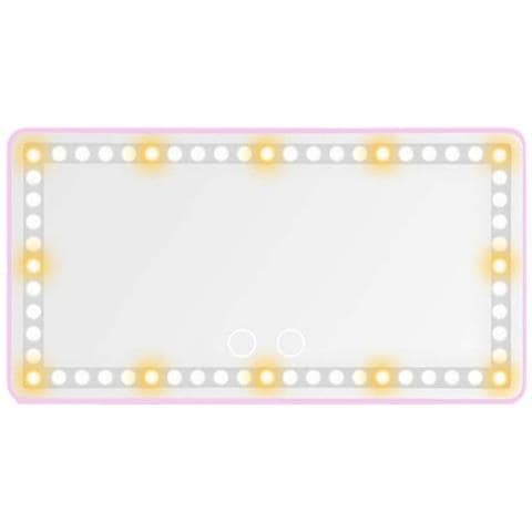 Specchio Per Trucco Auto Led Rosa - Alimentato Tramite Usb Per Visiera Parasole - Foto 2