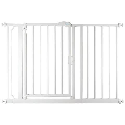 Safetots Cancelletto Per Scale A Pressione Con Chiusura Automatica, 118,2cm - 125,2cm, Bianco - Foto 1