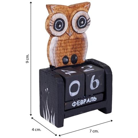 Calendario In Legno Marrone 7x4x9h - Foto 6