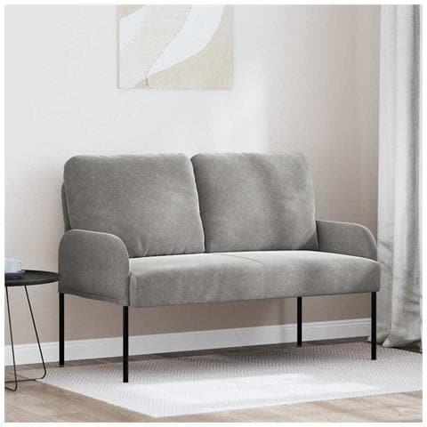 Divani con cuscino 110cm Grigio chiaro Legno compensato - Foto 2