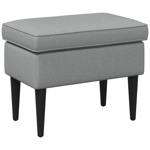 Poggiapiedi Grigio Chiaro 55 x 35 x 41 cm Tessuto - Foto 1