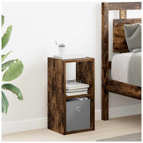 Comodino Rovere fumé 25,5 x 22 x 49,5 cm Legno multistrato - Foto 2
