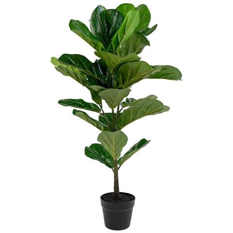 Ficus Lyrata Artificiale Fiddle Leaf Tree Verde H 100 Cm - Foto 1