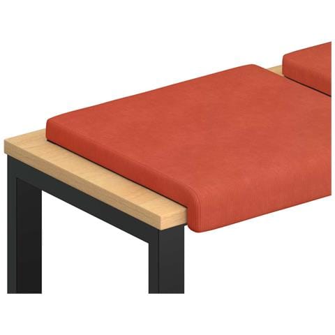 Cuscino per panchina 2 pz corduroy Rosso Arancio - Foto 1