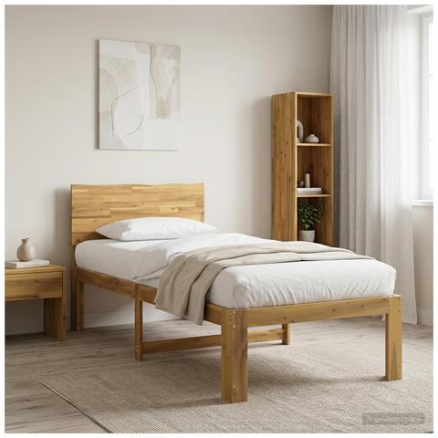 Letto Singolo con Testiera ROSTOCK Bianco 90 x 190 cm - Foto 2
