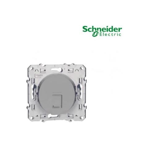 Presa A Muro Rj45 Odace Grigio Alluminio - Foto 2