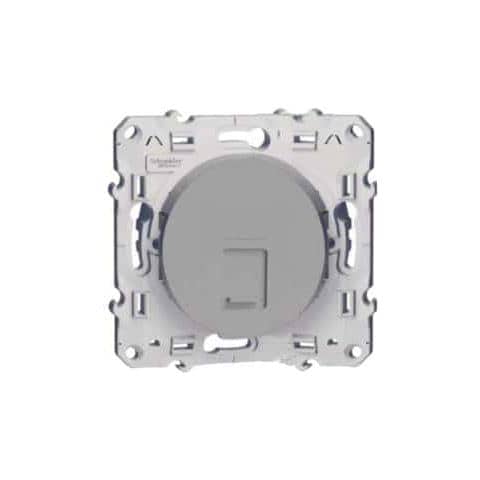 Presa A Muro Rj45 Odace Grigio Alluminio - Foto 3